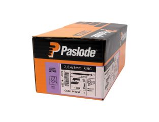 Paslode 2.8 x 63mm Galv-Plus® Ring Shank Nail 141259 Qty 1100