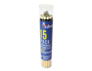 Advent Hexagonal HB Pencils & Sharpener (Tub 15) ADVAPTUB15