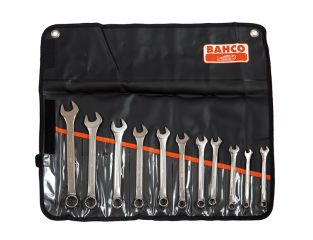 Bahco Chrome Polished Combination Spanner Set, 11 Piece BAH111MSET11