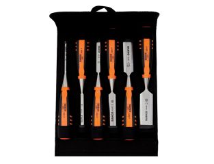 Bahco 424-P Bevel Edge Chisel Set 6 Piece in Pouch BAH424PS6PPK