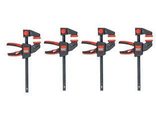 Bessey EZM30-6 300mm One Handed Mini Clamp 1200 N Ergonomic Soft Grip Quad pack