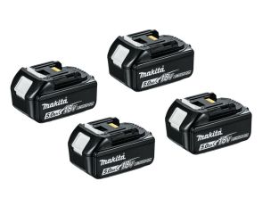 Makita 18v 5.0Ah Battery Li-Ion BL1850 Four Pack