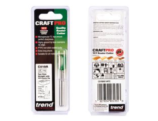 Trend Craft Pro 12mm x 19mm 1/4in Shank Router Cutter Bit C019Ax1/4TC