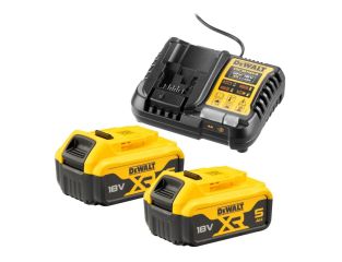 Dewalt 12v-18v XR Powerstak Compact Charger with 2 x 5ah Batteries