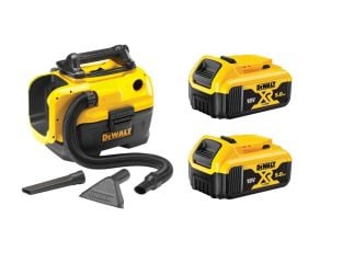 DeWALT DCV584L XR FlexVolt Vacuum 14.4-54V DEWDCV584L With 2 x 18v 5ah XR Battery