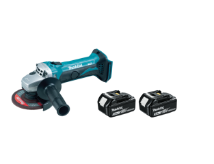 Makita DGA452Z 18V 115mm Cordless Angle Grinder with 2 x 5ah Battery