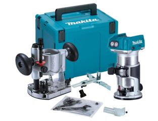 Makita DRT50ZJ 18v Router and 195563-0 Plunge Base in Case