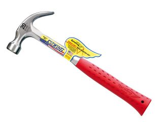 Estwing E3/20C Curved Claw Hammer - Red Vinyl Grip 560g (20oz) ESTE320CRED E3/20CREDBLACK