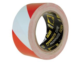 Everbuild PVC Hazard Tape Red / White 50mm x 33m EVB2HAZRD