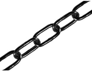 Faithfull Black Japanned Chain 5.0mm x 2.5m - Max. Load 160kg FAICHCUT50B