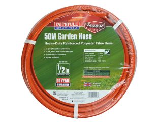 Faithfull Prestige Heavy-Duty Garden Hose 50m 12.5mm (1/2in) Diameter FAIHOSE50PRE