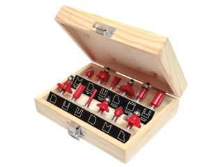 Faithfull 1/4in TCT Router Bit Set, 12 Piece FAIRBS12