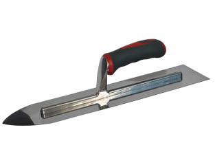 Faithfull Flooring Trowel Stainless Steel Soft Grip Handle 16 x 4in FAISGTFL16SS