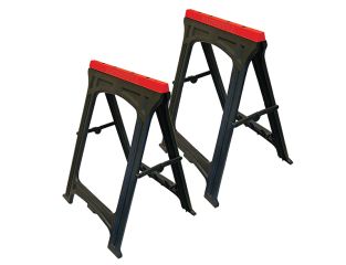 Faithfull Plastic Trestles Height 82cm x Length 57cm (Twin Pack) FAITRESTLESP