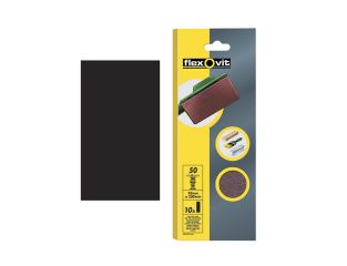 Flexovit 1/2 Sanding Sheets Orbital Plain Coarse 50 Grit (Pack 10) FLV26326