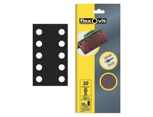 Flexovit 1/2 Sanding Sheets Perforated Fine 120 Grit (Pack 10) FLV26500