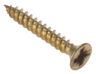 ForgeFix General Purpose Pozi Compatible Screw CSK TT Electro Brass 1.1/2in x 10 Box 200 FORCSK11210E