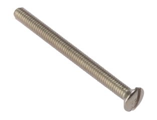 ForgeFix Socket Screw Slotted Raised Head Nickel Plated 3.5 x 75mm Bag 100 FORSS3575NPM