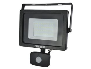 Faithfull Power Plus SMD LED Security Light with PIR 30W 2400 lumen 240V FPPSLWM30S