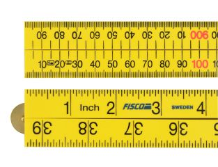 Fisco Yellow ABS Nylon Rule 1m / 39in FSCXFY1ME