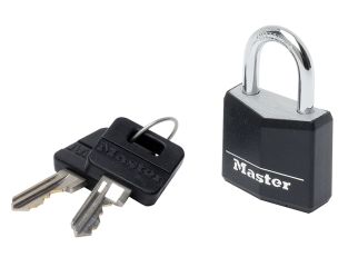 Master Lock Aluminium Black Vinyl Cover 30mm Padlock 4-Pin MLK9130BLK