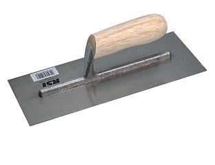 R.S.T. Plasterer's Finishing Trowel Grade B Banana Wooden Handle 11 x 4.1/2in RST124D