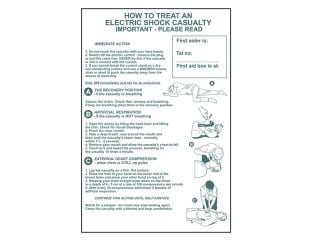 Scan How To Treat An Electric Shock Casualty - PVC 400 x 600mm SCA4240