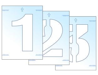 Scan Number Stencil Kit 300mm SCA9416