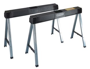 Stanley Tools Folding Metal Leg Sawhorses (Twin Pack) STA197475