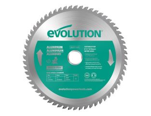 Evolution Aluminium Cutting Mitre Saw Blade 210 x 25.4mm x 60T EVLA210TC60M