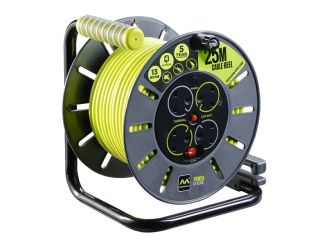 Masterplug PRO-XT Open Cable Reel 240V 13A 4-Socket 50m MSTOLU50134