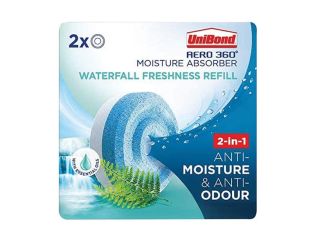 UniBond Aero 360 Moisture Absorber Waterfall Freshness Refill (Pack 2) UNI360RWATER