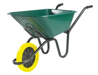 Walsall 120L Green Monarch Polypropylene Wheelbarrow - Puncture Proof WALMGMK2PPDD