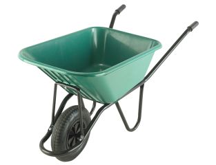 Walsall 120L Green Monarch Polypropylene Wheelbarrow WALMONPPDD