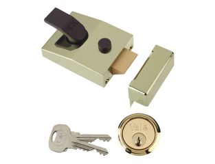 Yale Locks 89 Deadlock Nightlatch 60mm Backset Brasslux Finish Box YAL89BLX