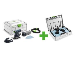 Festool DTS 400 Delta Sander REQ 240v with Assorted Sanding Sheets in Systainer 578210