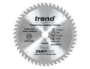 Trend Craft saw blade 184mm x 48 teeth x 16 thin CSB/18448TA