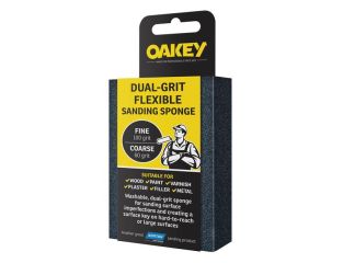 Oakey Dual-Grit Flexible Sanding Sponge Fine/Coarse OAK58593