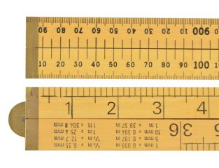 R.S.T. Wooden 4 Fold Rule 1m / 39in (Loose) RST073