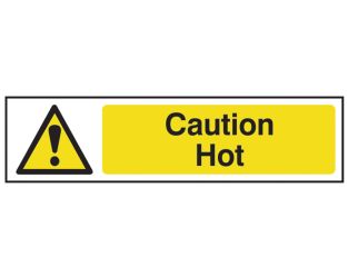 Scan Caution Hot - PVC 200 x 50mm SCA5115