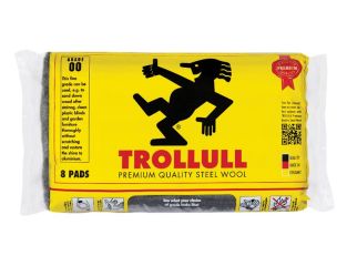 Trollull Extra Large Steel Wool Pads Grade 00 (Pack 8) TRO771274